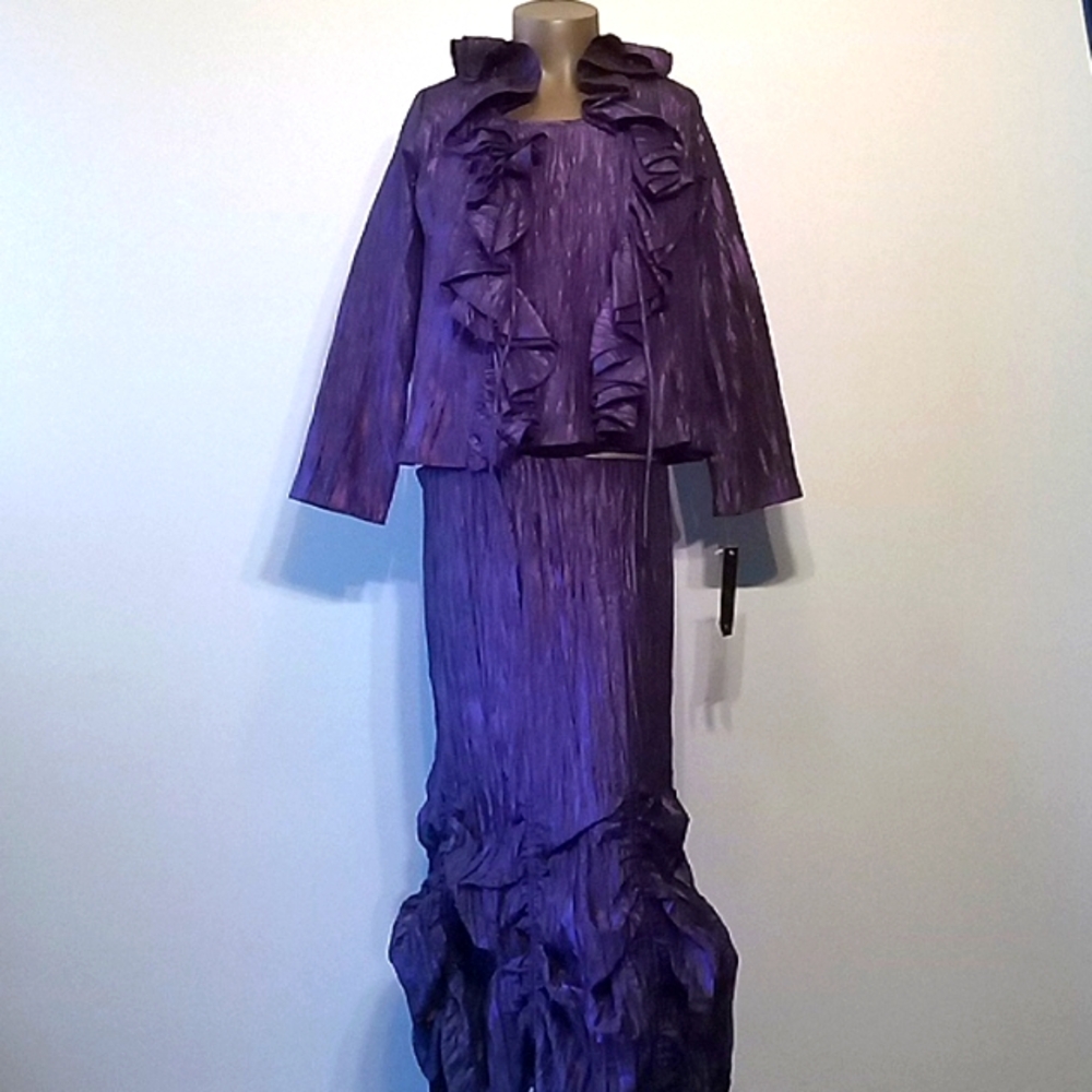 Elegant & Rare 3pc Purple skirt set by  I.C. by Connie